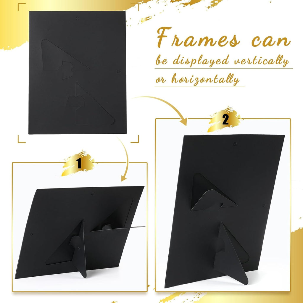 Tatuo 8.5 x 11 Picture Frames - Horizontal Document Holders for Awards & Certificates | Black, 25 Pcs