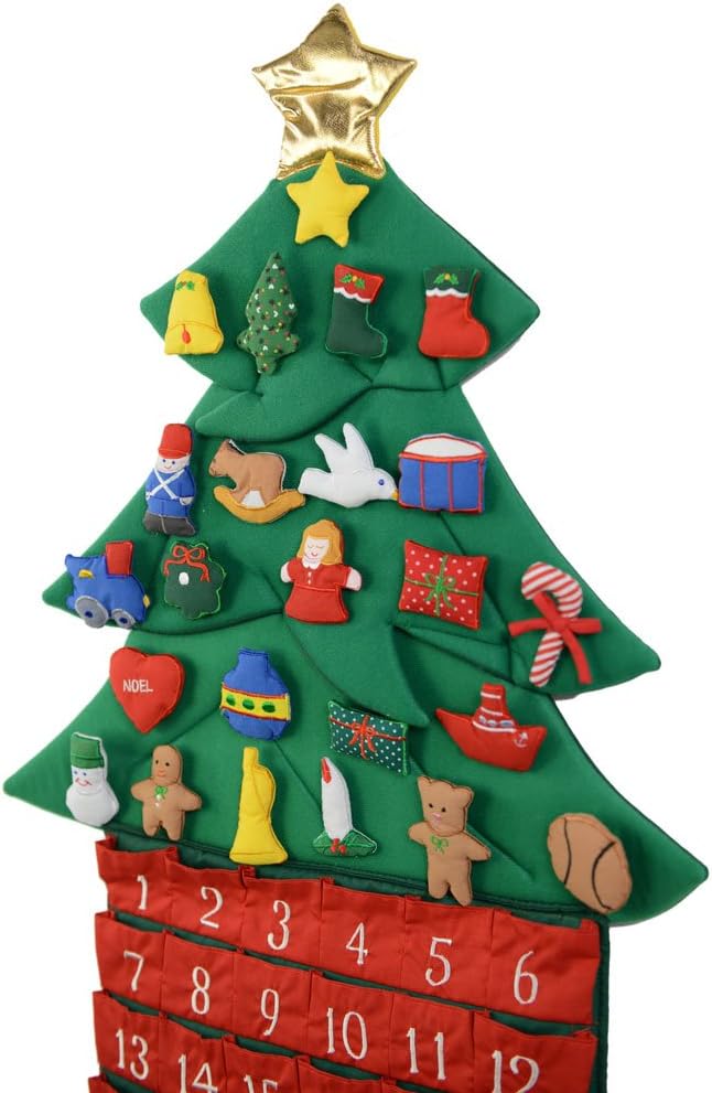 Regine Switzerland Fabric Advent Calendar - Festive Oh Christmas Tree Design | Perfect Holiday Decor