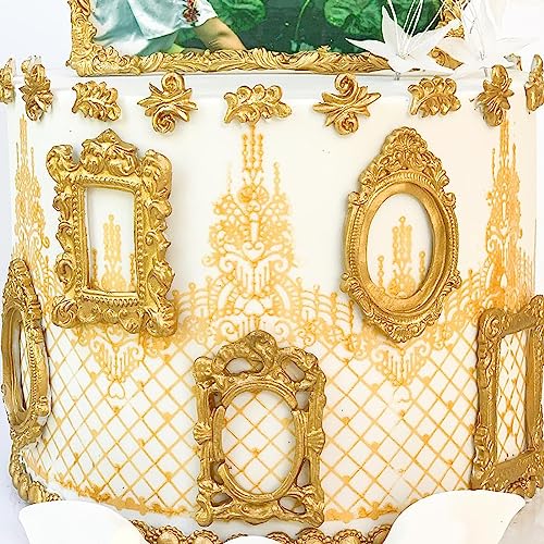 Silicone Picture Frame Molds Set - 2 Pack for Cake Decoration