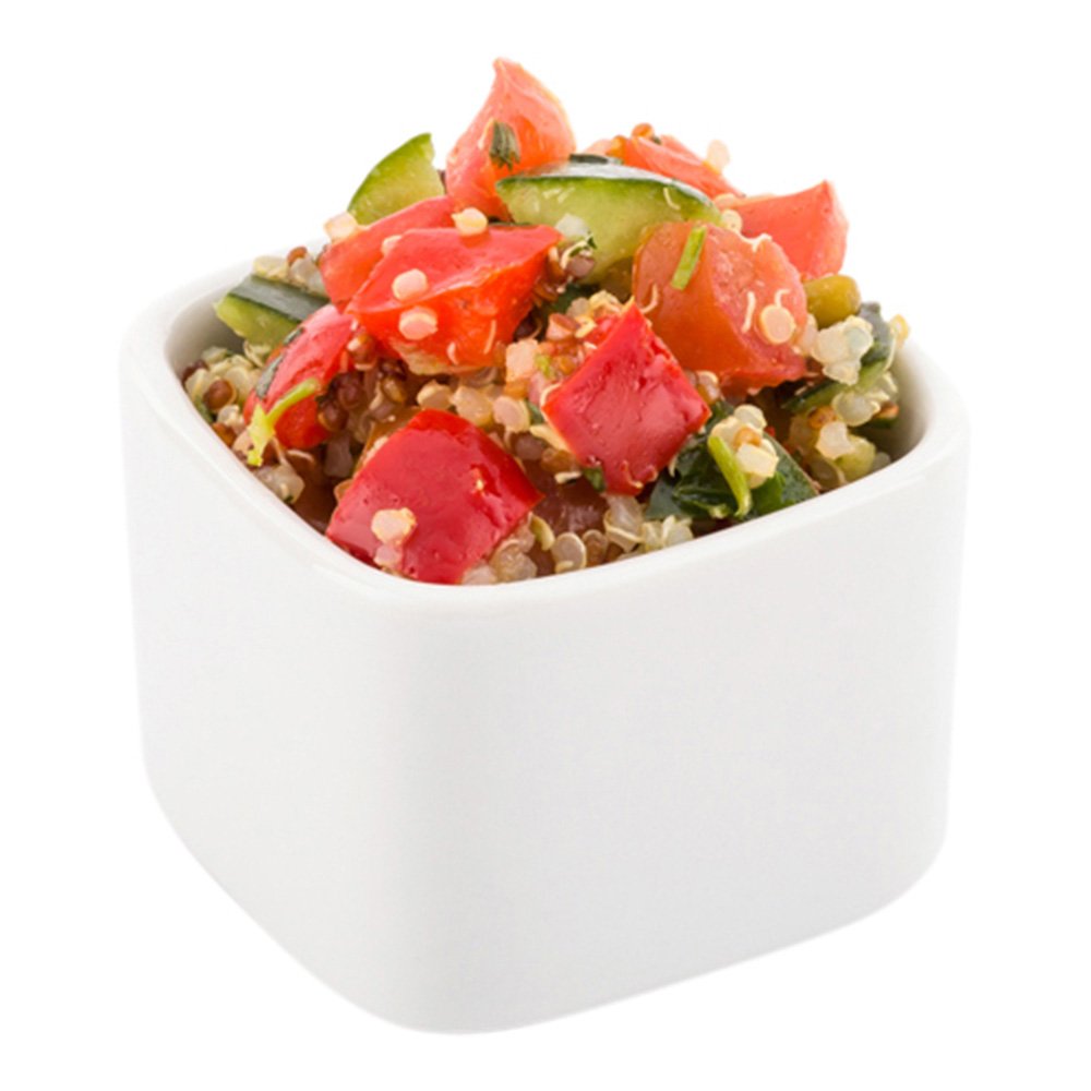 Restaurantware 4.5 Ounce Appetizer Dishes 10 Medium Tasting Dishes - Oven-Safe Microwave-Safe White Porcelain Square Ramekins Serve Snacks or Desserts For Samples or Individual Portions