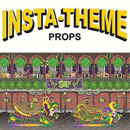 Mardi Gras Float Props - 2 Oversized Jester Wall Decorations