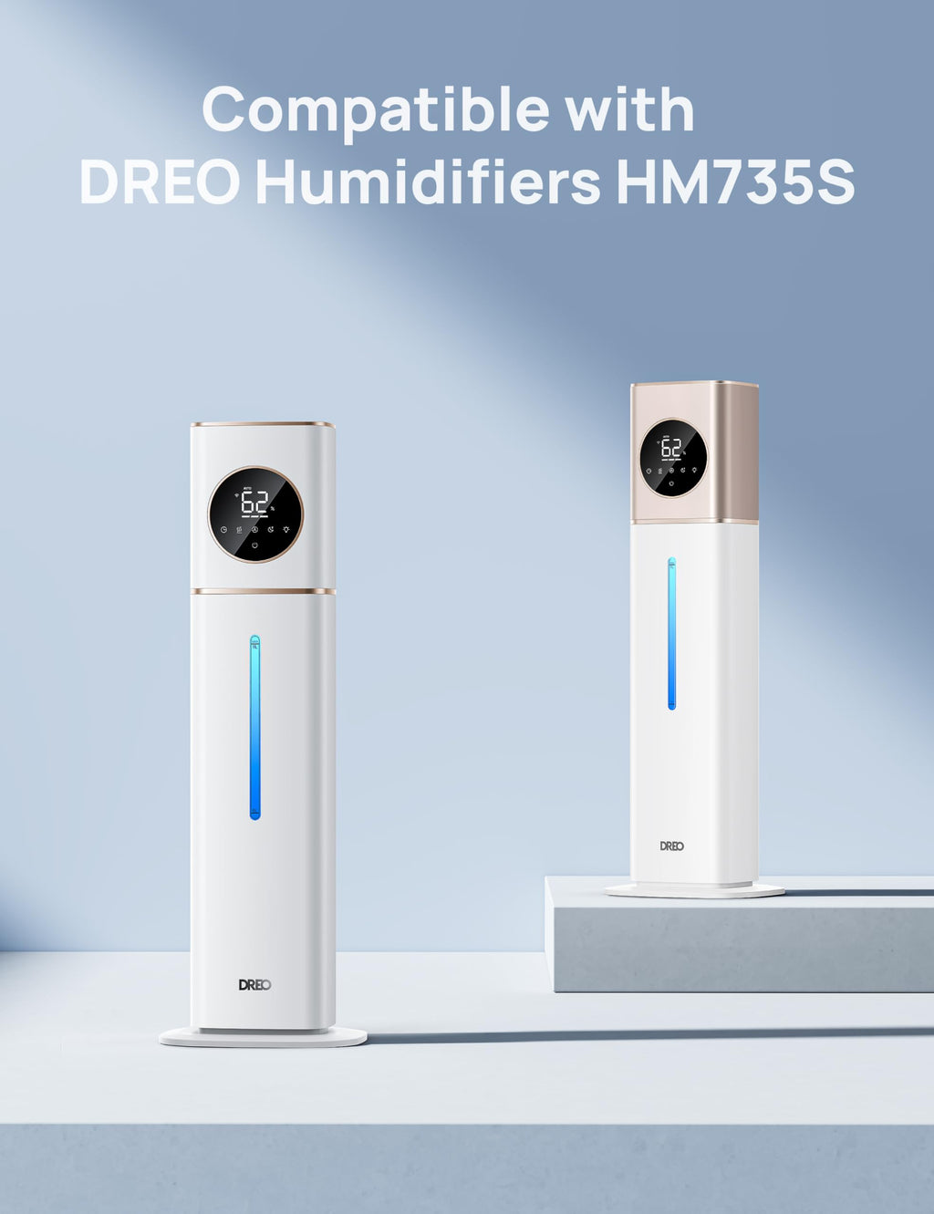 DREO Scale-Inhibitor Cartridge 3-Pack for Humidifiers HM735S, Prevent Mineral Build-up, Extend Humidifier Life, Safe Material