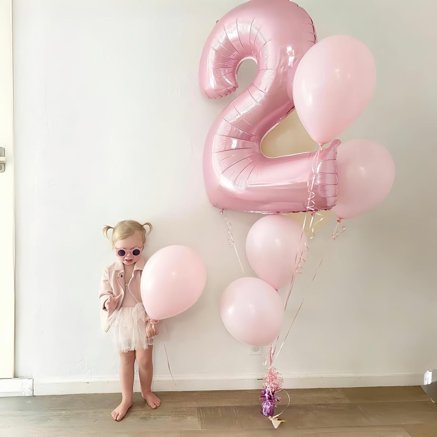 Skiennix 40" Pastel Pink Number 0 Balloon - Large Foil Birthday Decoration for Girls & Women