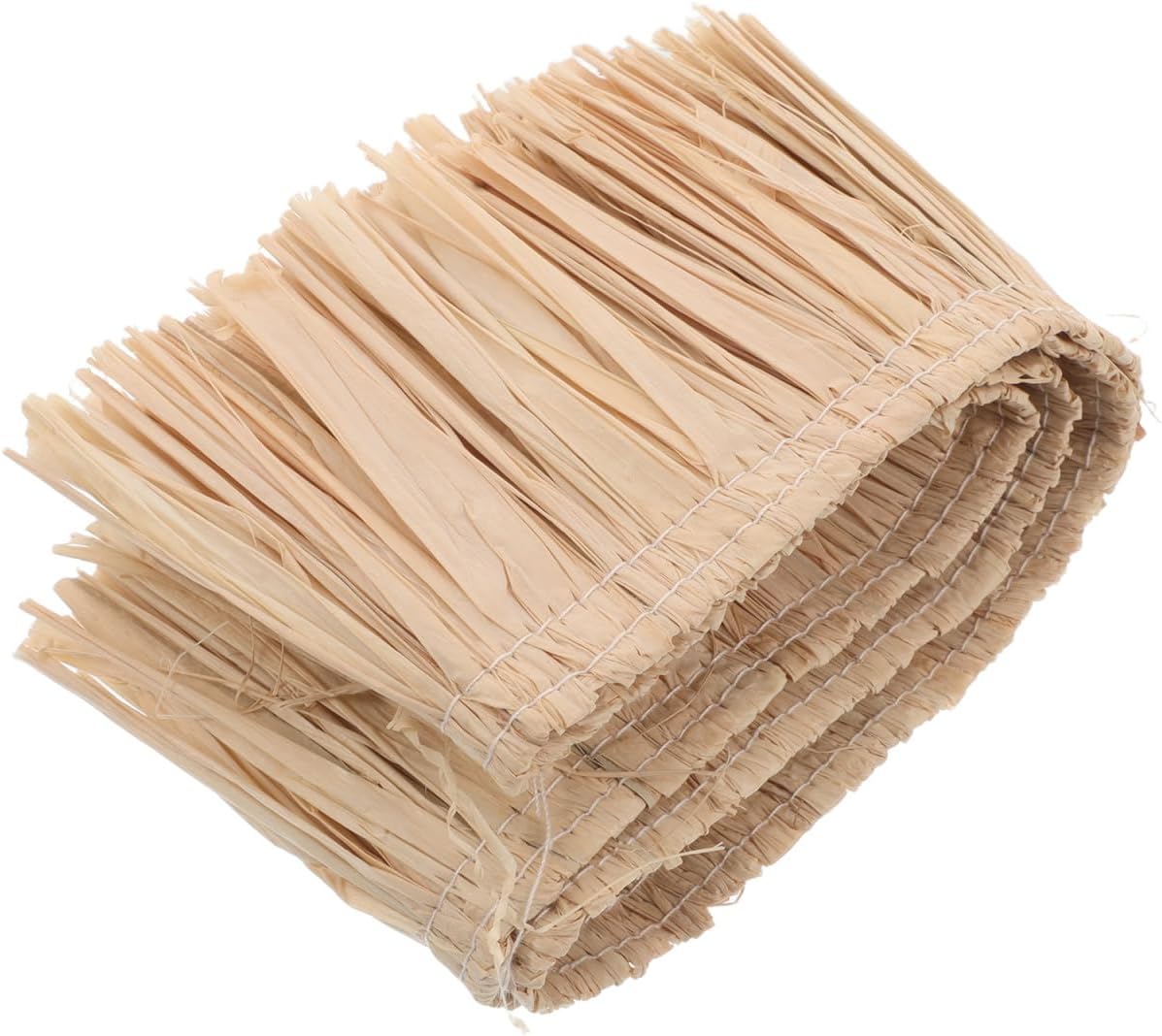 Skiennix Natural Raffia Fringe Trim - Handmade Straw Tassels for Boho Decor | DIY Wall Hanging