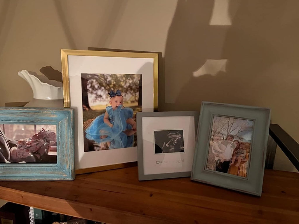 Upsimples 11x14 Picture Frame Set of 5 - Display 8x10 or 11x14 Photos | Elegant Gold Wall Gallery Decor