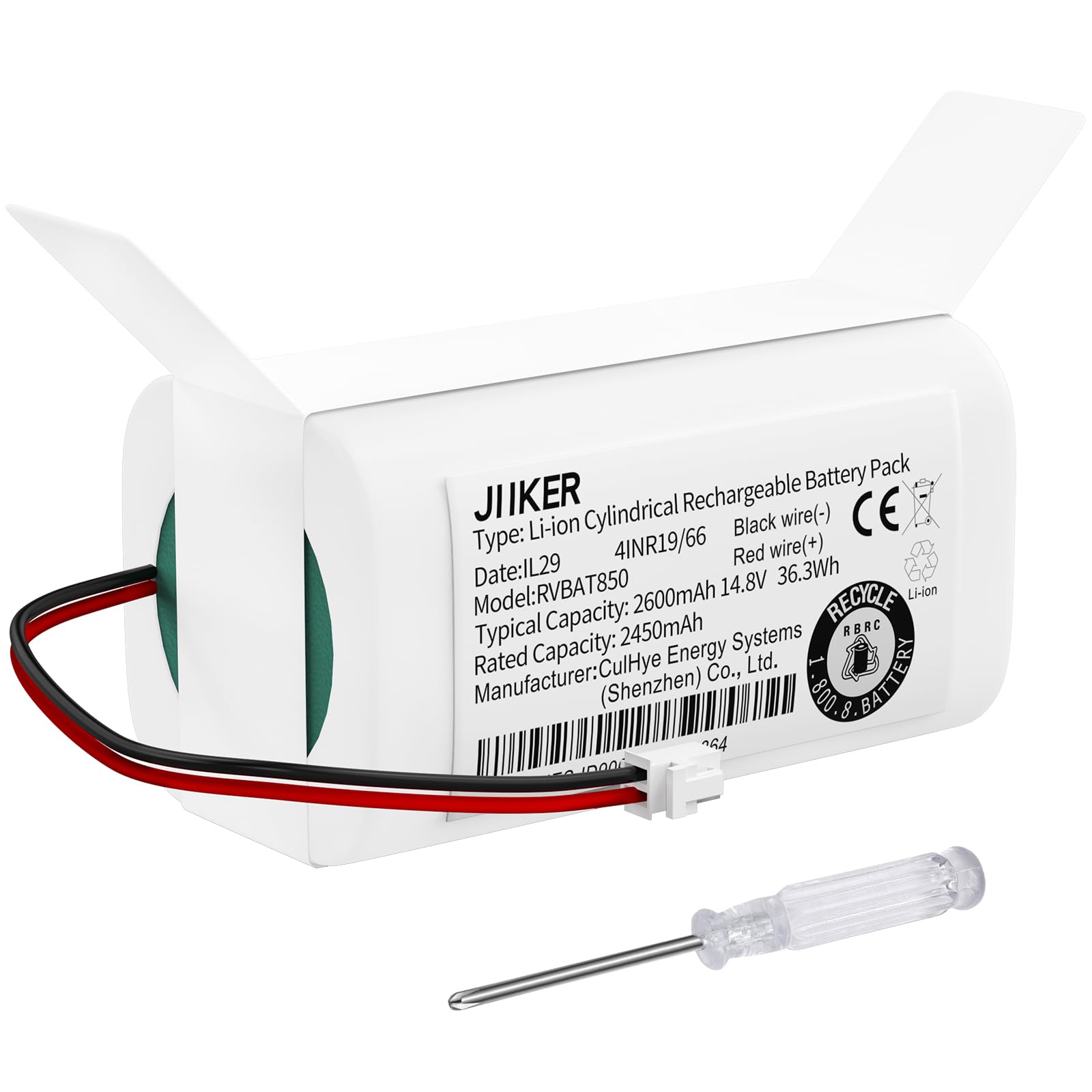 RVBAT850 battery replacement for Shark ION//IQ/AI Robot RV1001AE RV1001 RV1000 RV1101ARUS RV2001WRUS RV871R RV851WV RV850BRN RV761 RV750_N AV753 AV752 RVBAT850 R75 R85 RV850 RV1000S RV1000VL Battery