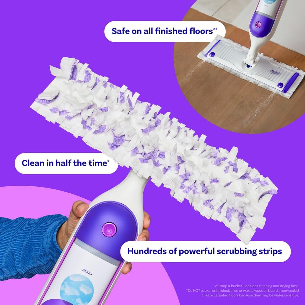 Swiffer PowerMop Mopping Pad Refills - Multi-Surface Floor Cleaning, 10 Count