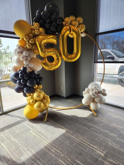 Gold Number 6 Balloon - 40 Inch Giant Foil Balloon for 6th Birthday Party Decorations