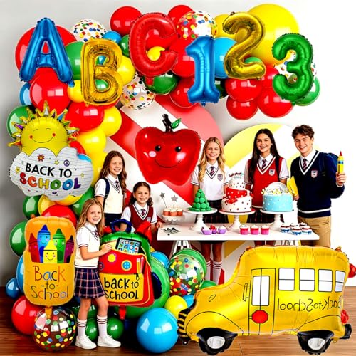 Back to School Balloon Set - 13 Pcs Foil Balloons for Celebration