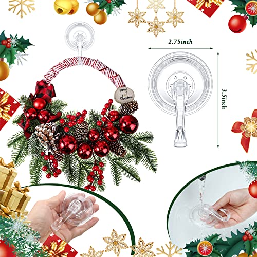 Heavy Duty Christmas Wreath Hanger Suction Cup Hooks - 30 Pieces