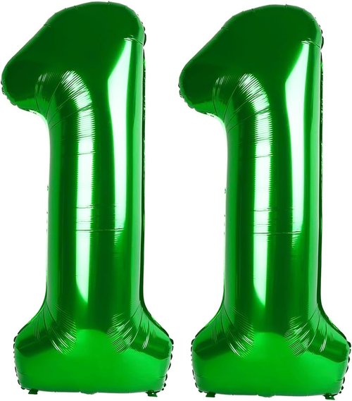 Green Number 11 Balloon - 40 Inch 11th Birthday Decoration for Boys & Girls | St. Patrick's Day Theme