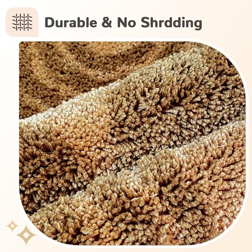Boho Bathroom Rug - Non-Slip Microfiber Mat, 16x24 inch