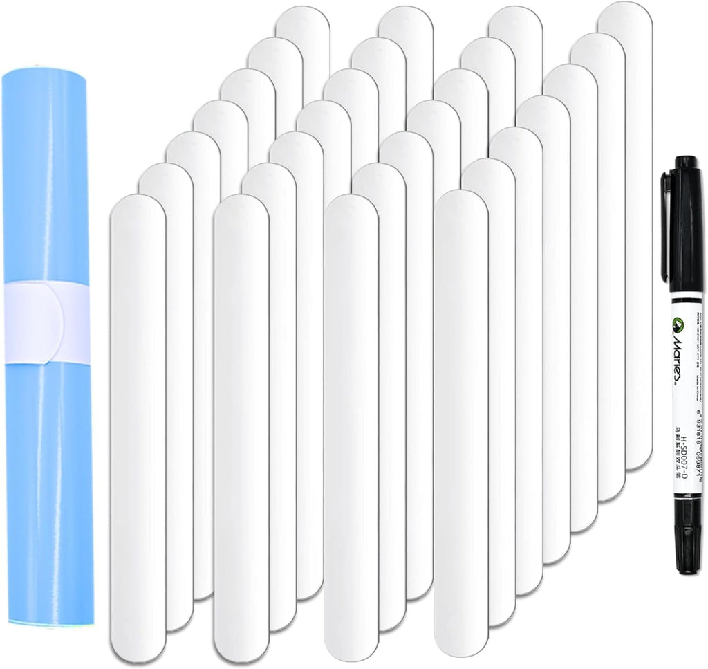 Skiennix Vinyl Roll Holders - 12/24 Pcs Storage Solution with Permanent Marker Pens for Craft Room