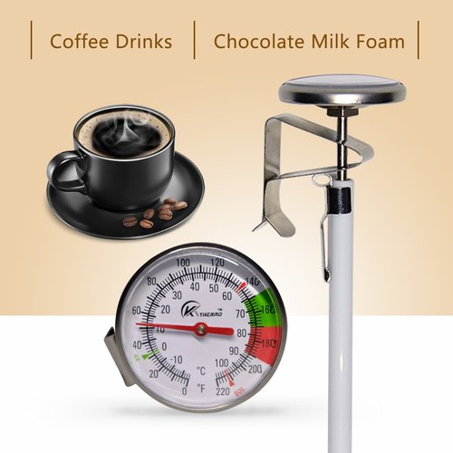 KT THERMO Instant Read Thermometer - 2-Inch Dial for Perfect Coffee & Chocolate Milk Foam