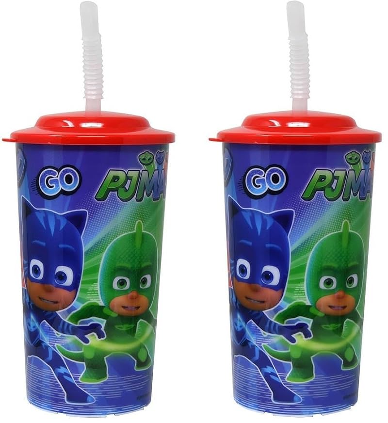 PJ Masks 16 oz Sports Tumbler Set with Lid & Straw - 2 Pack