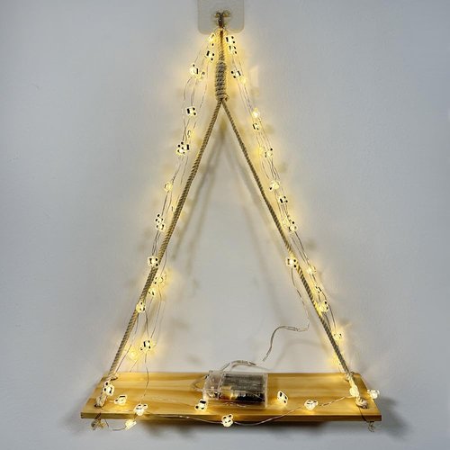 GUOCHENG 16FT 50LEDs Music Note String Lights, Music Stave Fairy Light 3AA Batteries Operated Decorative Light Strings, Musical Starry Lights for Indoor Outdoor(1 Pack)