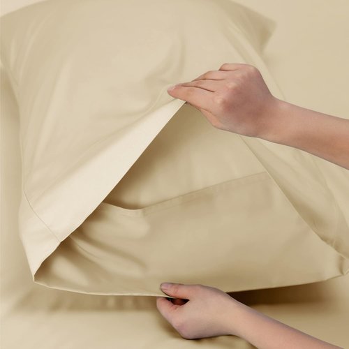 Bedsure Cooling Twin Sheets - Breathable Rayon from Bamboo | Soft, Deep Pocket Up to 16 Inches, Alabaster Gleam