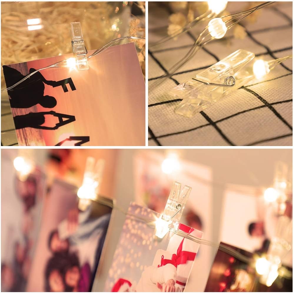 StarryEver LED Photo Clip String Lights - 16.4ft with 50 Color-Changing LEDs & Remote | Perfect for Teen Girls' Bedrooms