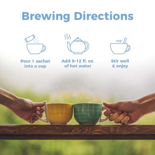 Prince of Peace Instant Ginger Honey Crystals w/Turmeric, 25 Sachets – Instant Hot or Cold Beverage – Easy to Brew Ginger and Honey Tea, Caffeine and Gluten Free