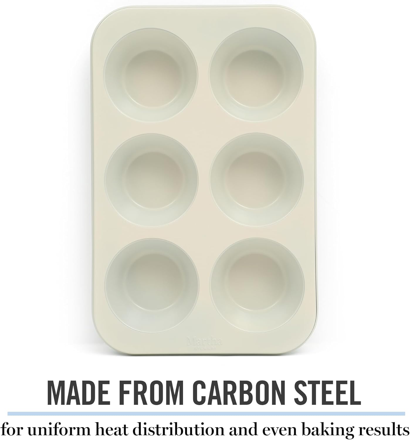 Martha Stewart Gallen 6-Cup Nonstick Muffin Pan - Durable Teal Bakeware for Perfect Cupcakes & Mini Cakes