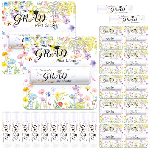 12 Pack Graduation Lip Balm Party Favors Class of 2026 Honey Flavor