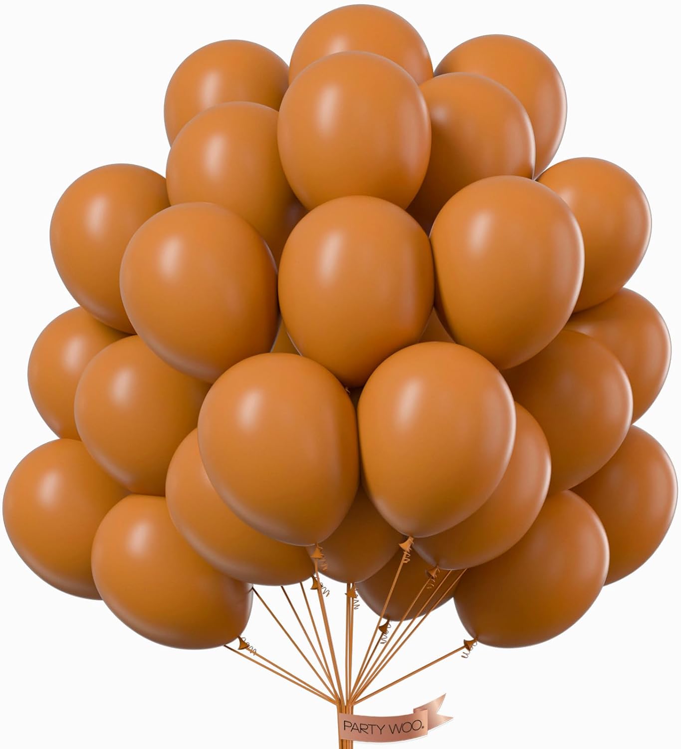 PartyWoo 12-Inch Tan Balloons - 100 Pcs Boho Neutral Light Brown Latex for Graduation & Baby Showers