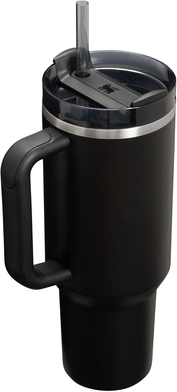 STANLEY Quencher H2.0 Tumbler - 40 oz Insulated Stainless Steel Cup with Handle & Straw | BPA-Free | Black 2.0