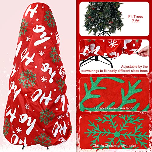 Large Christmas Tree Storage Bag with Drawstring - Snowflake Design, 7.5 Ft