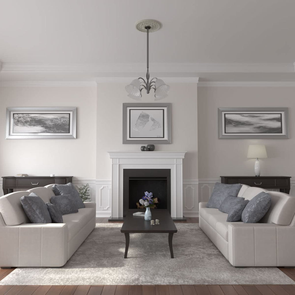 Ekena Millwork CM20PMPCF Palmetto Ceiling Medallion, Pot of Cream