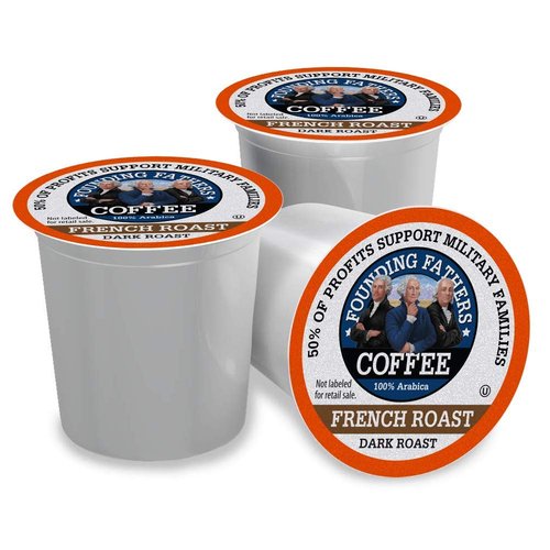 Founding Fathers Coffee - French Roast Single Serve Pods for Keurig 2.0 | 80 Count