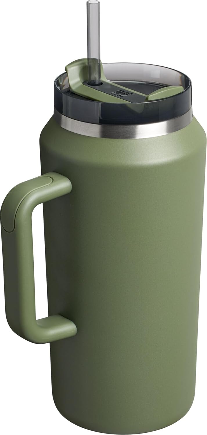 STANLEY Quencher H2.0 Tumbler - 64 oz Insulated Stainless Steel Cup with Handle & Straw | BPA-Free | Dried Pine
