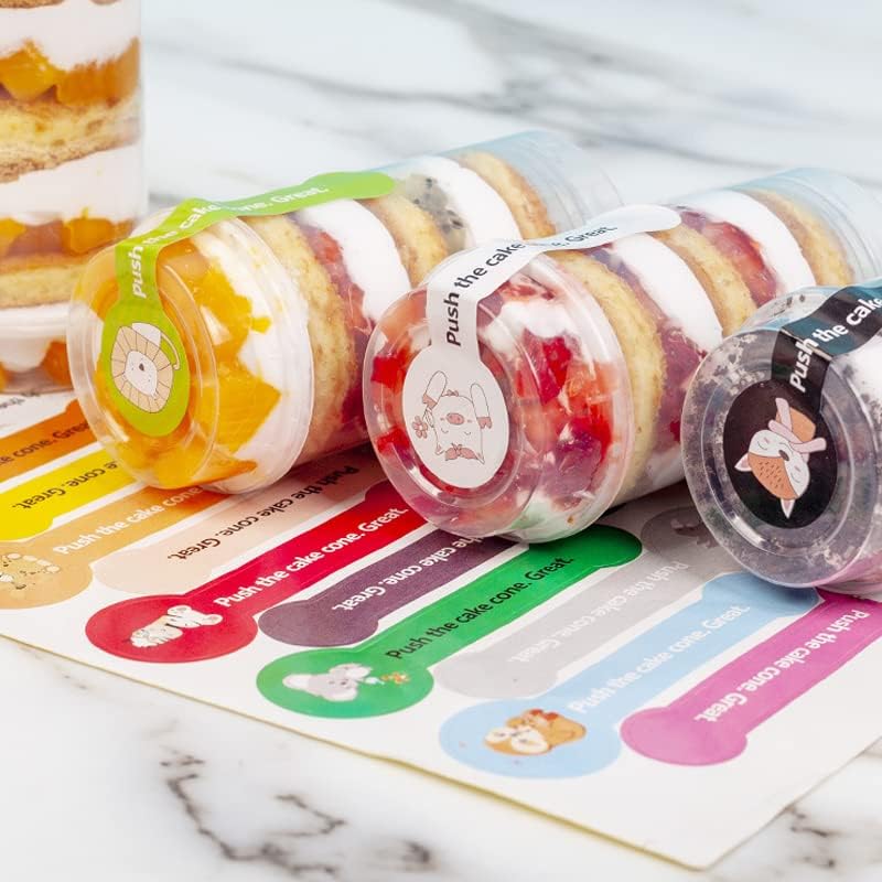 Pack of 10 Reusable Push-Up Cake Pop Containers - Clear Dessert Cups