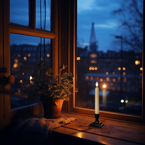 Homemory 6 Pcs Electric Window Candles - Dusk to Dawn Sensor, Ivory Flickering LED with Black Holders for Holiday Decor