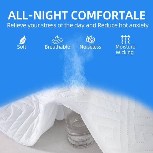 Mattress Protector Queen Size,Waterproof IPX5,Quilted 325GSM Bed Mattress Cover,6"-18''Deep Pocket Fitted Sheet,Soft,Breathable,Noiseless Mattress Pad,Machine Washable Queen Mattress Protector
