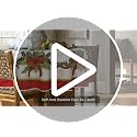 Christmas Tablecloth 90x90 Inch Round Poinsettia Gold Ribbon Red Variation