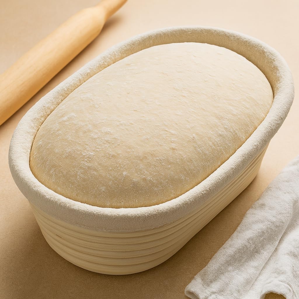 Saint Germain Bakery Premium Round Bread Banneton Basket - Ideal Proofing Basket for Artisan Bread (10 Inch)