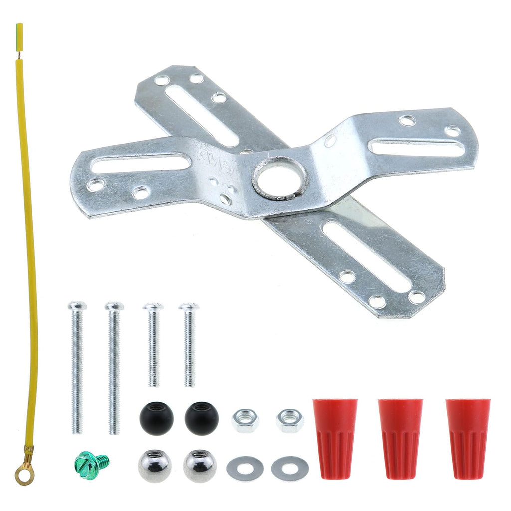 MEETOOT 2 Sets Luminaire Mounting Bracket Swivel Lighting Crossbar Luminaire Crossbar Silver Cross Plate Suitable for Pendants Ceiling Light Wall Light and Fan Light