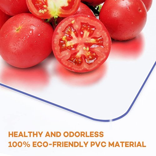 40x90 Inch New Version Clear PVC Table Cover Protector 1.5mm Thick Waterproof Heat Resistant Table Pad for Dining Room Table Plastic Vinyl Desk Pad Mat for Night Stand Dresser End Table Writing Desk