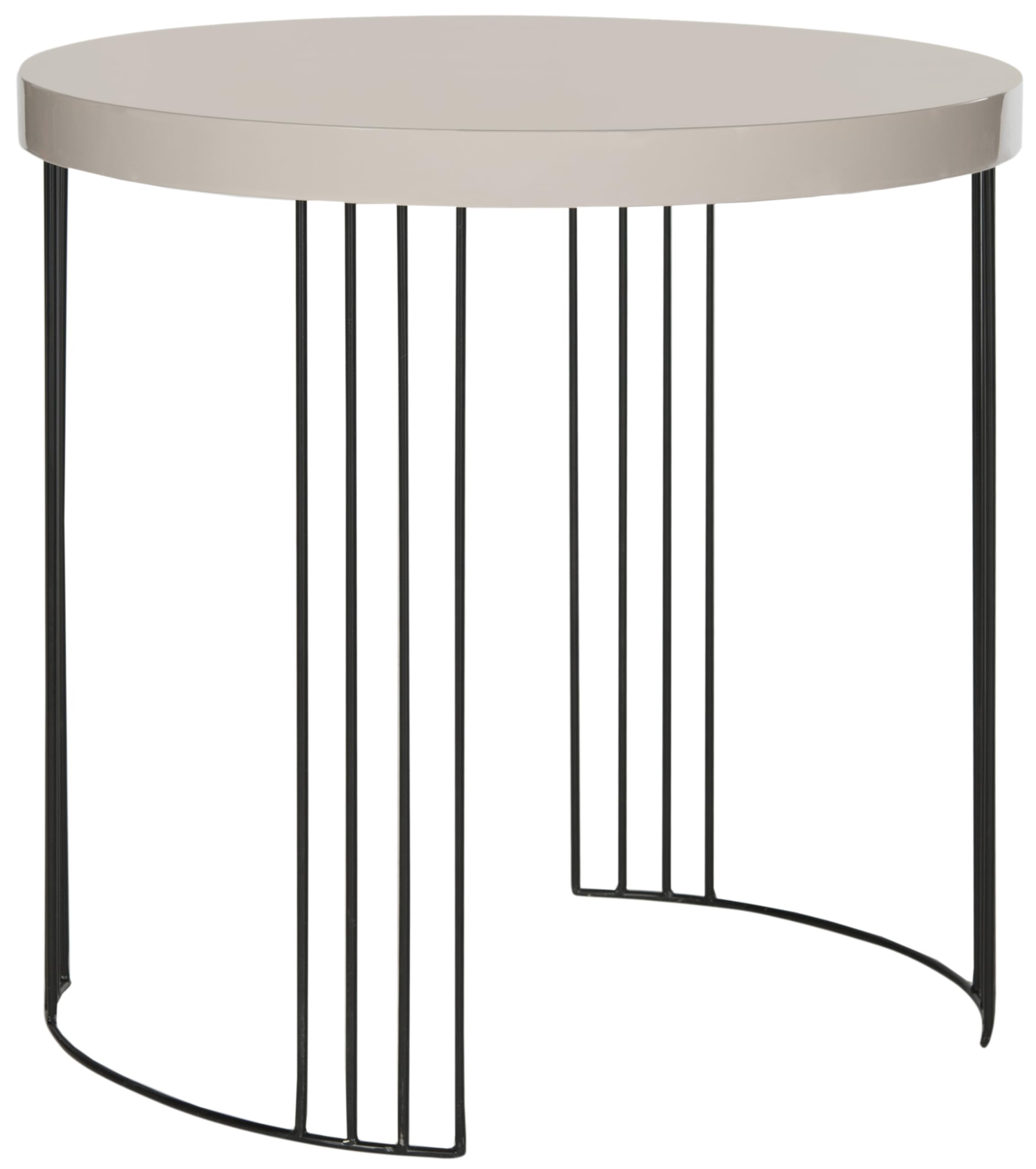 Safavieh Home Collection Kelly Mid-Century Modern Taupe and Black Side Table