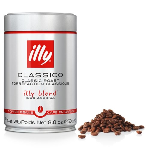 Illy Classico Whole Bean Coffee - Medium Roast With Caramel & Jasmine Notes | 100% Arabica, 8.8 Oz
