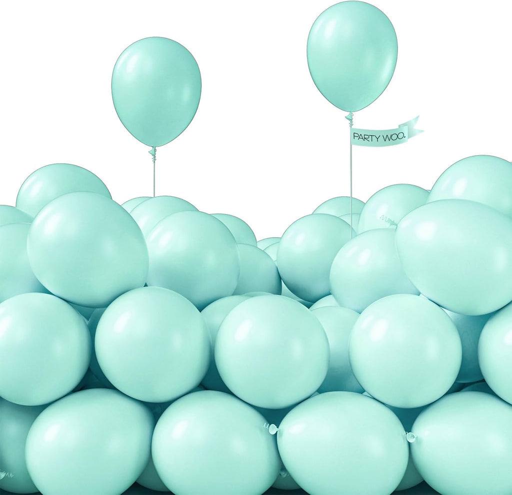 PartyWoo Teal Balloons - 50 Pack Mini 5-Inch Pastel Turquoise Balloons for Celebrations & Events