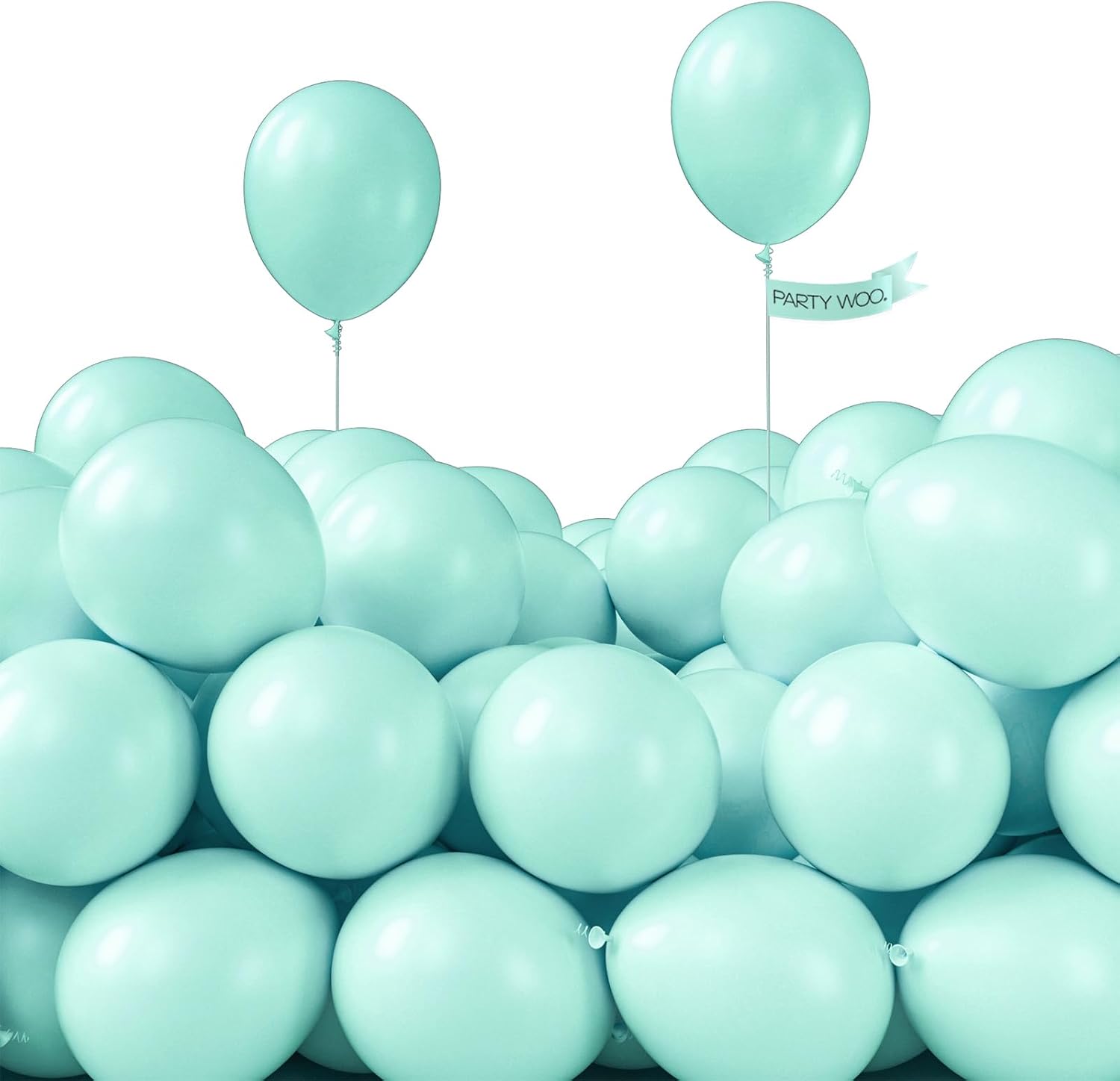 PartyWoo Teal Balloons - 50 Pack Mini 5-Inch Pastel Turquoise Balloons for Celebrations & Events