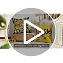 Summer Sunflower Truck Throw Pillow Covers - Set of 4, 18x18