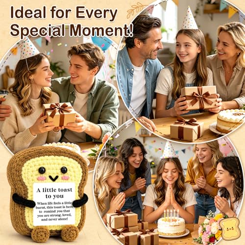 Inspirational Mini Handmade Crochet Toast - A Little Toast to You