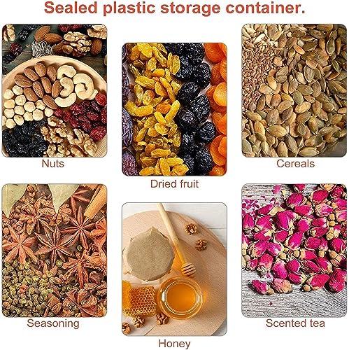 24 Oz Clear Plastic Jars - 2 Pack Refillable Food Storage Containers