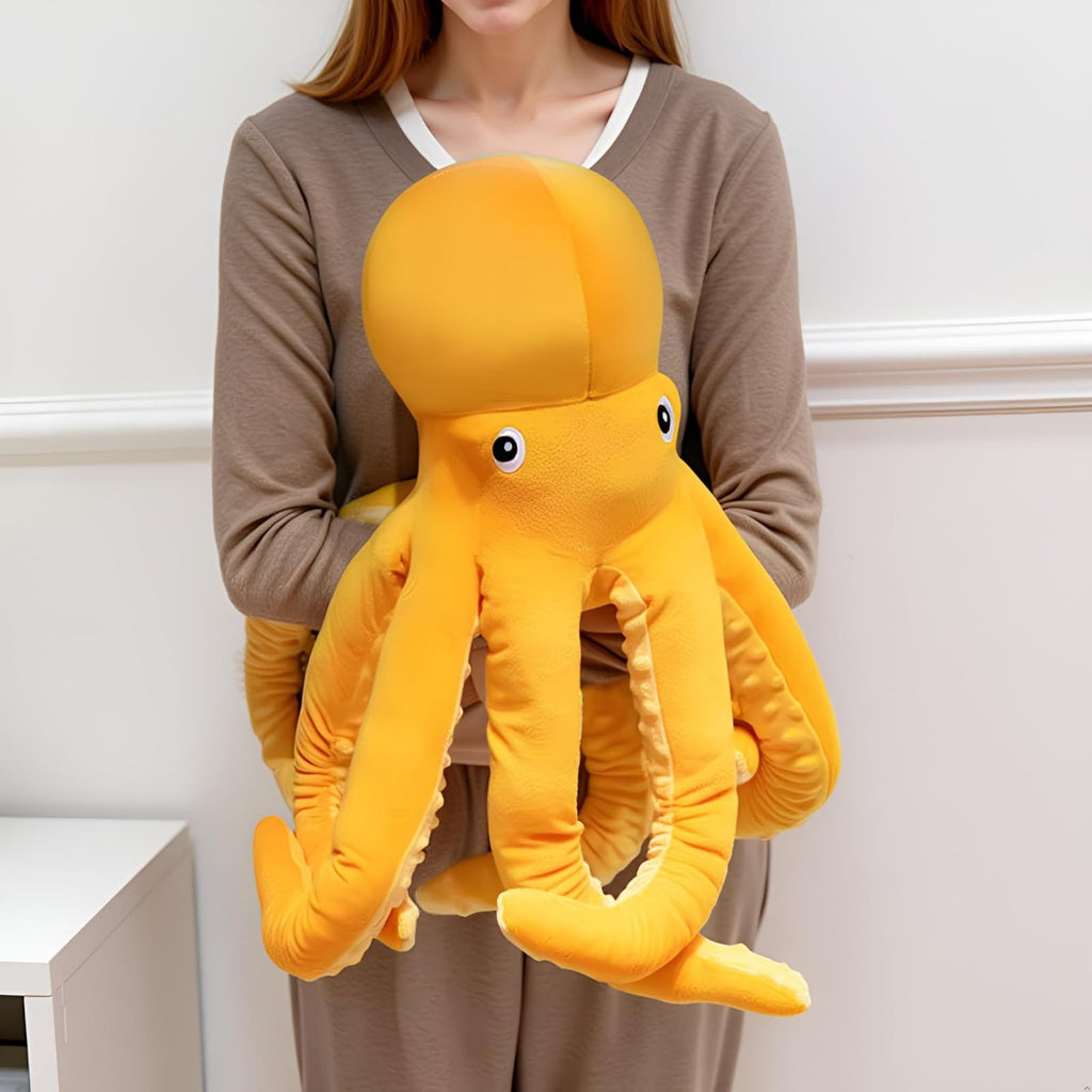 Ryttir 24 Inch 15% Chubbier Large Octopus Stuffed Animal,Soft Weighted Squid Plush Stuffed Octopuss Body Pillow for Kids and Adults - Perfect Valentine Octopus Gifts for Cuddling and Room Decoration