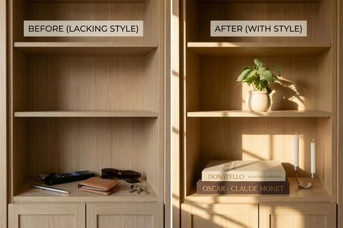 Decorative Books | Set of 2 Faux Books with Secure Magnet Closure for Home Decor & Photo Storage
