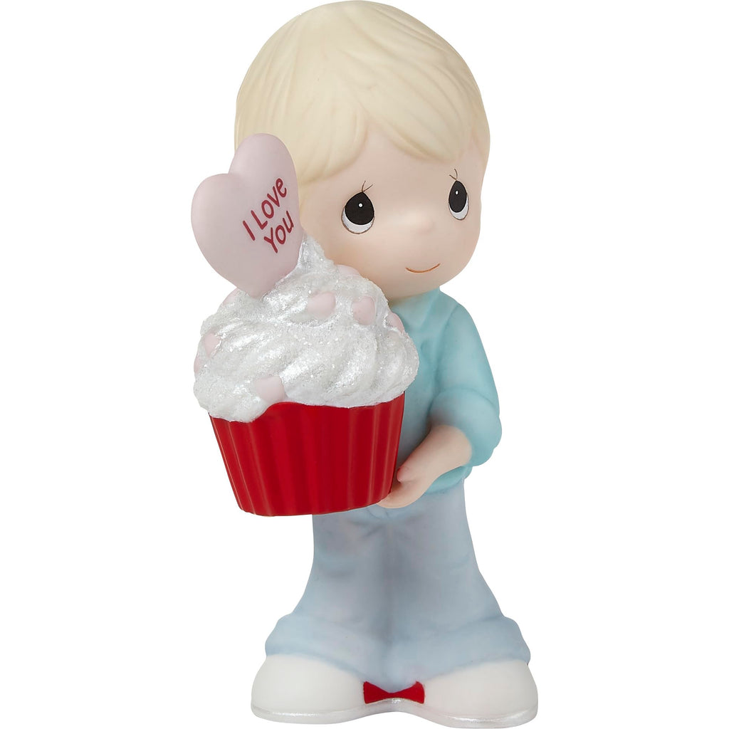 Precious Moment 222002 You Bake Me Happy Blond Boy Porcelain Figurine