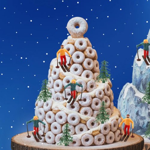 Evergreen Trees Winter Cake Topper Set - Perfect Decoration for Skiers | Festive Wonderland Theme