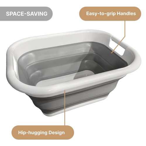 Collapsible Laundry Basket – Space-Saving, Lightweight & Durable Hamper for Home and Travel, Rectangular Design